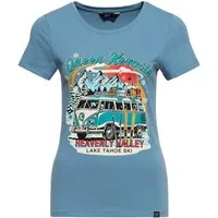 QueenKerosin Print-Shirt Heavenly Valley (1-tlg) mit Vintage-Print