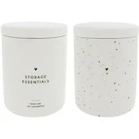 Bastion Collections Vorratsdose Bastion Collections - 2 Vorratsdosen Dose 750ml Keramik Weiß LI/JARS