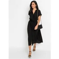 bonprix Hemdblusenkleid für stilvollen Auftritt, aus Viskose, ausgestellte Passform