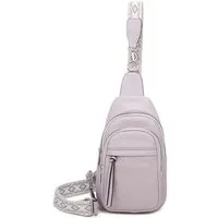 ITALYSHOP24 Schultertasche UNISEX Sling Tasche Cross Over Brust Body Bag Umhängetasche Rucksack, Freizeitrucksack Sport Reise Schule Travel Wandern Arbeit Leder Optik