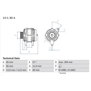 Bosch Lichtmaschine 90A Alfa Fiat Lancia