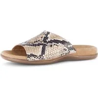 Gabor Pantolette Sommerschuh, Schlupfschuh, Bequemschuh in Schlangenoptik