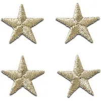 Mono-Quick Aufnäher Bügelbild, Aufbügler, Applikationen, Patches, Flicken, zum aufbügeln, Polyester, Set Stern - Größe: 3,6 x 3,8 cm