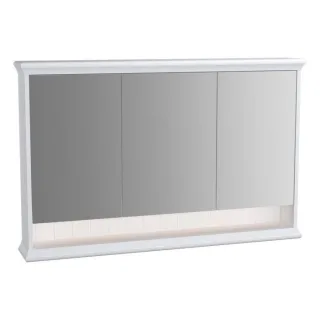 VitrA Valarte LED-Spiegelschrank 62237 118x17x76cm, 3 Spiegeltüren, Korpus weiß matt