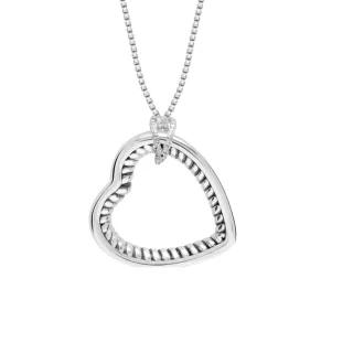 Damen Halskette Herz Anhänger Sterlingsilber 925 BICLL021