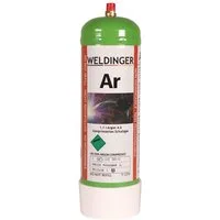 WELDINGER Gas Argon 4.6 Einwegflasche 1,1 l 110 bar 110 l Argon, WIG- und MIG-Schweißen