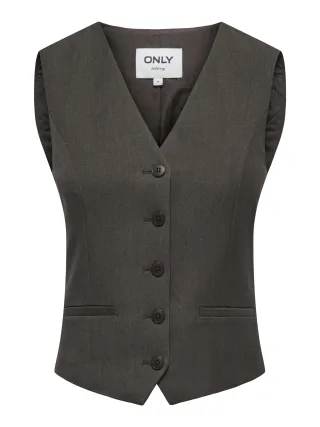 ONLY - ONLIRIS-HATTIE WAISTCOAT TLR NOOS Chocolate Torte - Gr. - 42