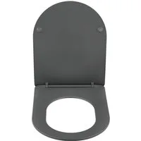 WENKO WC-Sitz Modell Galati, Toilettensitz aus Duroplast, ultraflach, D-Form, mit Absenkautomatik