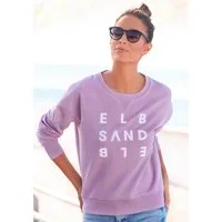 Elbsand Sweatshirt Ylva mit Logodruck, sportlich-casual