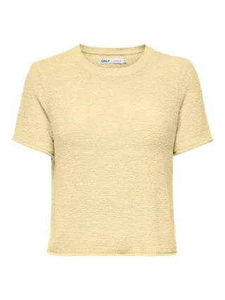 ONLY - ONLSUNNY S/S PULLOVER KNT NOOS Double Cream - Gr. - XS