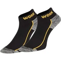 TippTexx 24 Arbeitssocken 6 Paar Work Sneakersocken Anti-Loch Garantie robuste Arbeitsocken (6 Paar) mit Frotteesohle & Fersenpolster