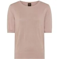 BOSS ORANGE Kurzarmpullover Fiaffu Premium Damenmode mit Lochmuster, Kaschmir-Anteil