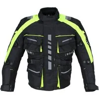 Alpha Speeds Motorradjacke Kinder Motorrad Textil Jacke Biker wasserdicht Jacke mit Protektoren Sport, Innenjacke ist trennbar: All Season, Neon/Fluoreszent Grün