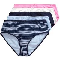 Ulla Popken Midislip Midislips 5er-Pack feine Streifen