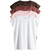 The Set T-Shirt The Set 4er-Pack T-Shirts, überschnittene Ärmel (4-tlg)