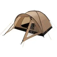 ECD Germany Igluzelt Campingzelt für 3 Personen 210x180x120 cm Beige-Grau wasser/winddicht, Personen: 3, Kuppelzelt 210x180x120cm Khaki/Beige-Grau Familienzelt mit Moskitonetz