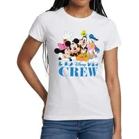 Spreadshirt T-Shirt Mickey & Minnie Pluto Goofy Daisy Donald Crew Frauen T-Shirt (1-tlg) Slim Fit, fällt klein aus