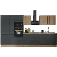 KOCHSTATION Küchenzeile Florida, Breite 370 cm, wahlweise mit E-Geräten,Softclose für Türen/Schubkästen