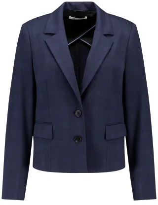 GERRY WEBER Collection - Blazer Langarm blau schwarz muster - Gr. - 48
