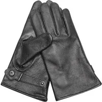 Mil-Tec Lederhandschuhe Bundeswehr Lederhandschuhe gefüttert schwarz Gefüttert