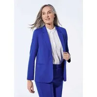 GOLDNER Jerseyblazer Kurzgröße: Knitterfreie Businessjacke in Uni