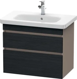 Duravit DuraStyle Waschtischunterbau wandhängend Eiche Schwarz & Basalt Matt 730x448x610 mm - DS6481 DS648101643