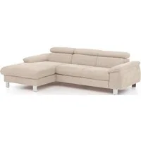 COTTA Ecksofa Komaris L-Form, B: 244 cm, mit Kopfteilverstellung, optional Bettfunktion, Bettkasten & Licht