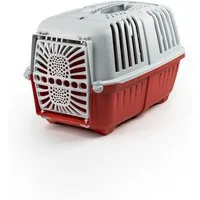 lionto Tiertransportbox für Katzen bis 15 kg, mit Tragegriff & sicherem Schließsystem