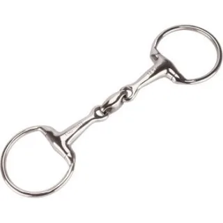 Equinate Olivenkopfgebiss Edelstahl 16mm doppelt gebrochen 1,6 cm 13,5 cm