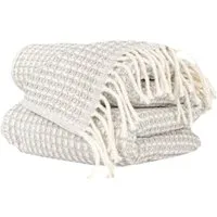 Plaid Beatriz feine Kuscheldecke Reisedecke Tagesdecke Wohndecke, ANRO, Wendedecke kuschelig-weich 130x160cm Hellgrau