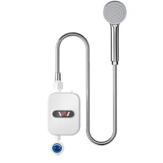 Tevorex 3000W Instant Water Heater with Shower Head, LCD Digital Display, Rapid Heating Heater for Country House, Cottag
