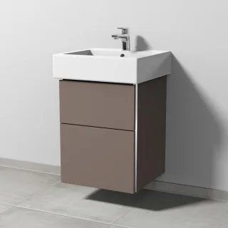 Sanipa 3way Waschtischunterbau zu Duravit Vero Waschtisch mit 2 Auszügen, Taupe-Matt BP7151T