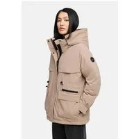 Marikoo Winterjacke Shigaraa mit abnehmbarer Kapuze und Gummizug an der Taille