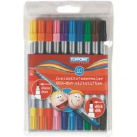 Stylex Schreibwaren Faserstift 10 Stylex Zweispitzfasermaler Filzstifte Fasermaler