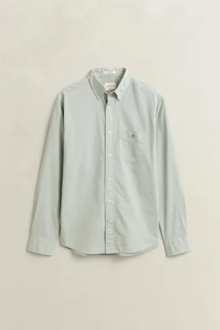 GANT - Classic Regular Fit Popeline Hemd Grün - Gr. - XXXL