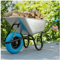 Xonic Schubkarre TIREX by xonic® Schubkarre – Verzinkte Wanne bis 250kg Blau Silber