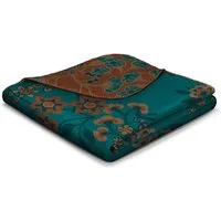 Wohndecke Oriental Flowers, florale Sofadecke in 150x200, Decke aus Baumwoll-Mix, Biederlack, Made in Germany, orientalisches Muster