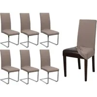 Beautex Stuhlhusse Jersey Baumwolle elastisch für Stühle und Schwingstühle 6er Set