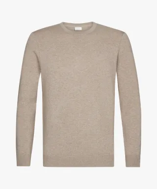 Profuomo - Beiger Luxury-Basic-Rundhals Beige - Gr. - XXL