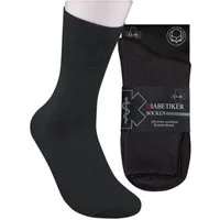 Die Sockenbude Diabetikersocken EXTRA (Bund, 3-Paar, grau blau schwarz) garantiert ohne Gummi