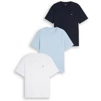 TOM TAILOR T-Shirt (Packung, 3-tlg) 3er Pack mit Logo-Stickerei