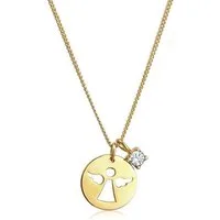 Elli Collierkettchen Engel Weiß 925 Sterling Silber, mit Kristallen von Swarovski®