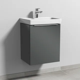 Sanipa 3way Waschtischunterbau zu Villeroy & Boch Avento Waschtisch mit 1 Tür, Anthrazit-Glanz UF61979
