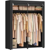 SONGMICS Stoffschrank Stoffschrank mit 2 Kleiderstangen, faltbare Garderobe, 1 er/2er Set