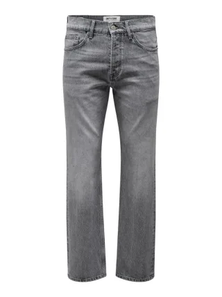 only & sons - Regular Fit Jeans grau - Gr. - 32
