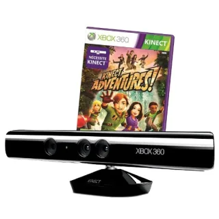 Microsoft Xbox 360 Kinect Sensor (inkl. Kinect Adventures) schwarz [für Xbox 360]