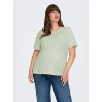 ONLY CARMAKOMA T-Shirt CARKITA LIFE S/S LOGO TOP JRS NOOS Baumwolle, regular fit