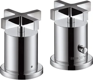 Hansgrohe 2-L.Thermostatmischer Axor Citterio F-Set chrom m.Kreuzgr.Wannenrandmontage, 39480000 39480000