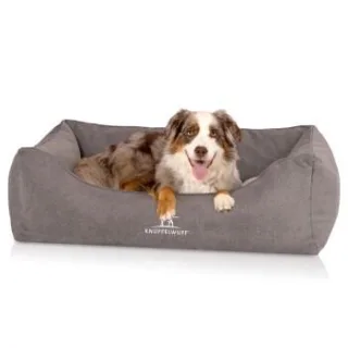 Knuffelwuff orthopädisches Hundebett mit Fächer-Wendekissen Baltimore grau XL