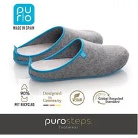 purosteps Fieltro-Eco Hausschuh Hergestellt aus recycelten PET Flaschen, Handgefertigt, Naturkautschuk